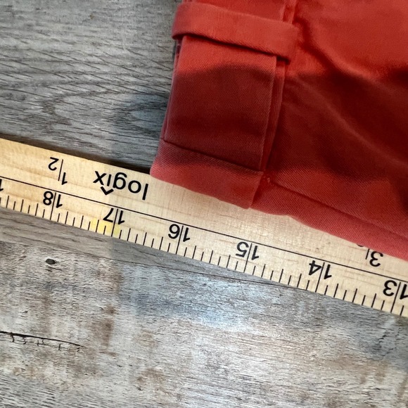 Talbots Coral Pink Chino Shorts Womens Size 10 Flat Front Button Fly Stretch - Picture 6 of 7